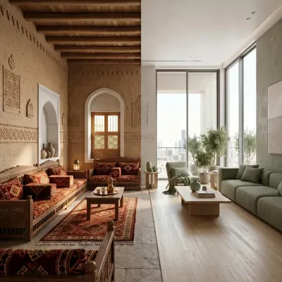 Difference Between Najdi Heritage and Modern Interior Design
